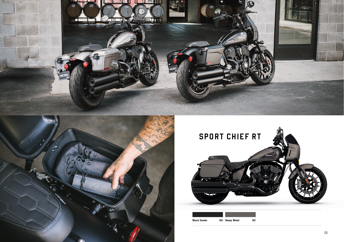 A man is sitting on a motorcycle in a garage. Another motorcycle is parked nearby. The man is wearing a t-shirt and a backpack. AI generated content